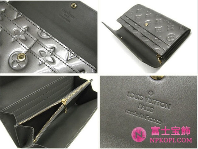 (LOUIS VUITTON)ルイヴィトン 偽物財布 ヴェルニ財布 ファスナー付き長札 ポルトフォイユサラ M91532